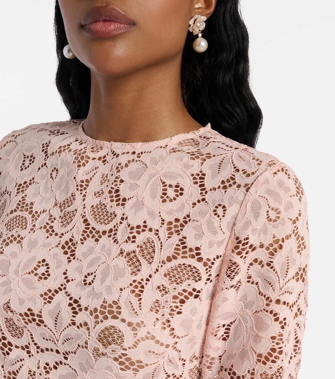 Self-Portrait - Floral lace bodysuit
