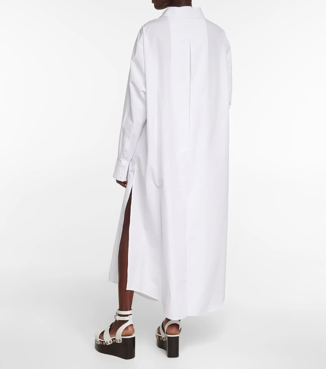 Alaïa - Cotton poplin shirt dress