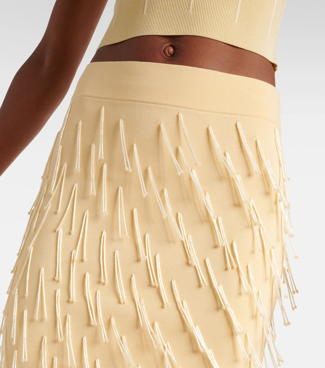 Galvan - Depois embellished jersey maxi skirt