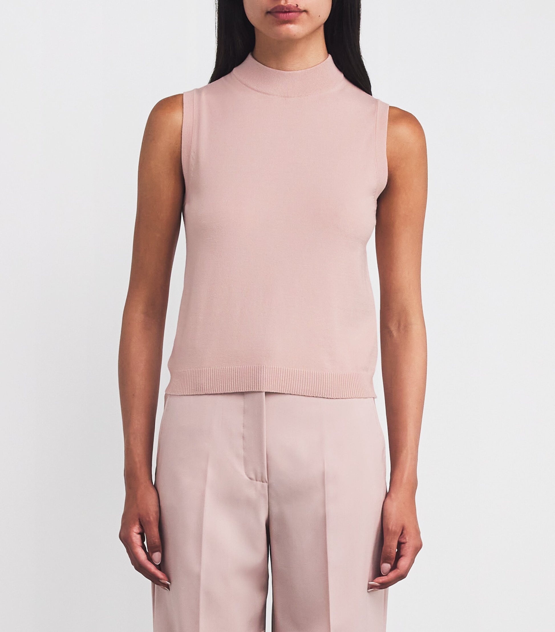 Weekend Max Mara Pink Knitted Sleeveless Top