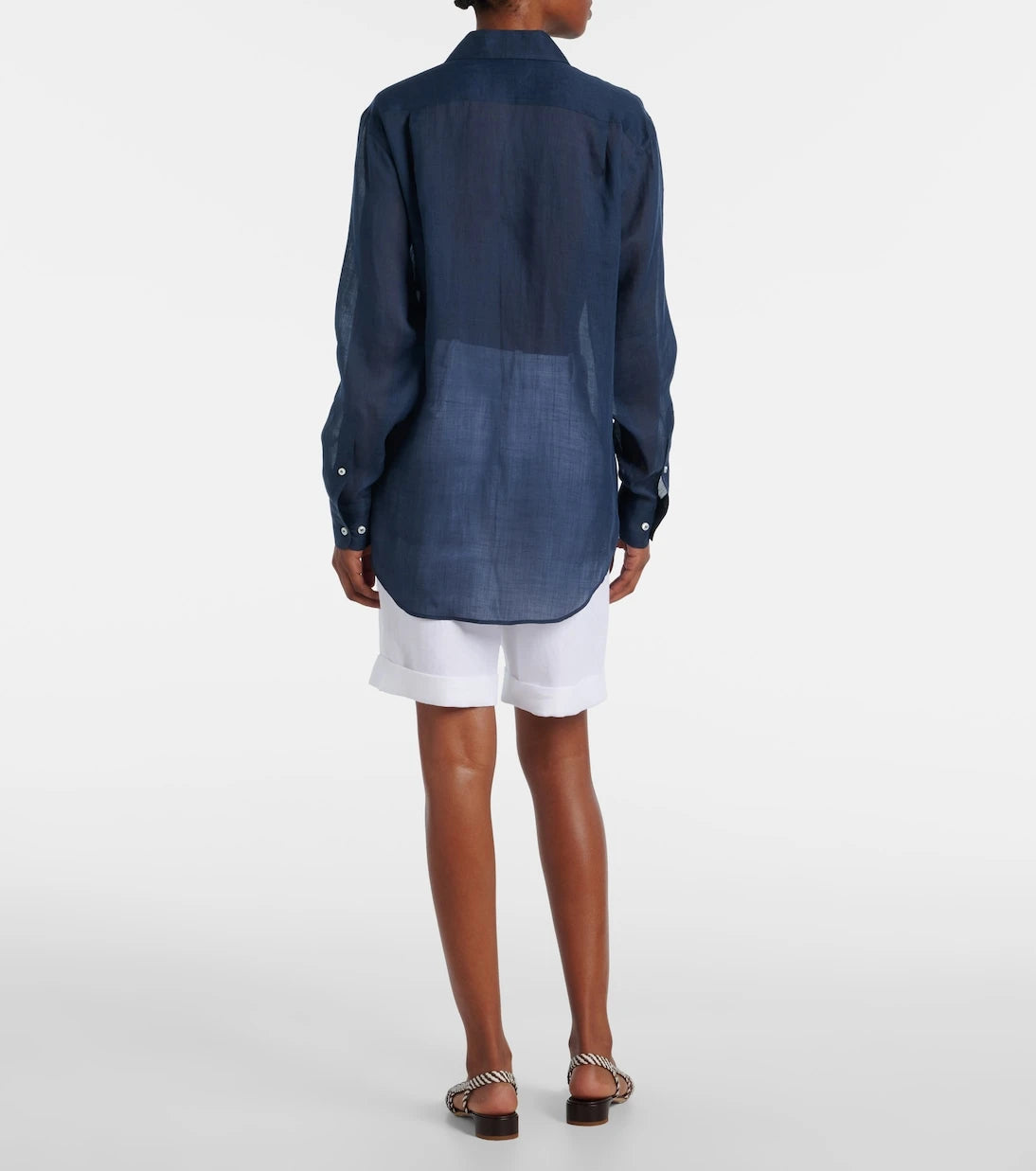 Loro Piana - Semi-sheer ramie shirt
