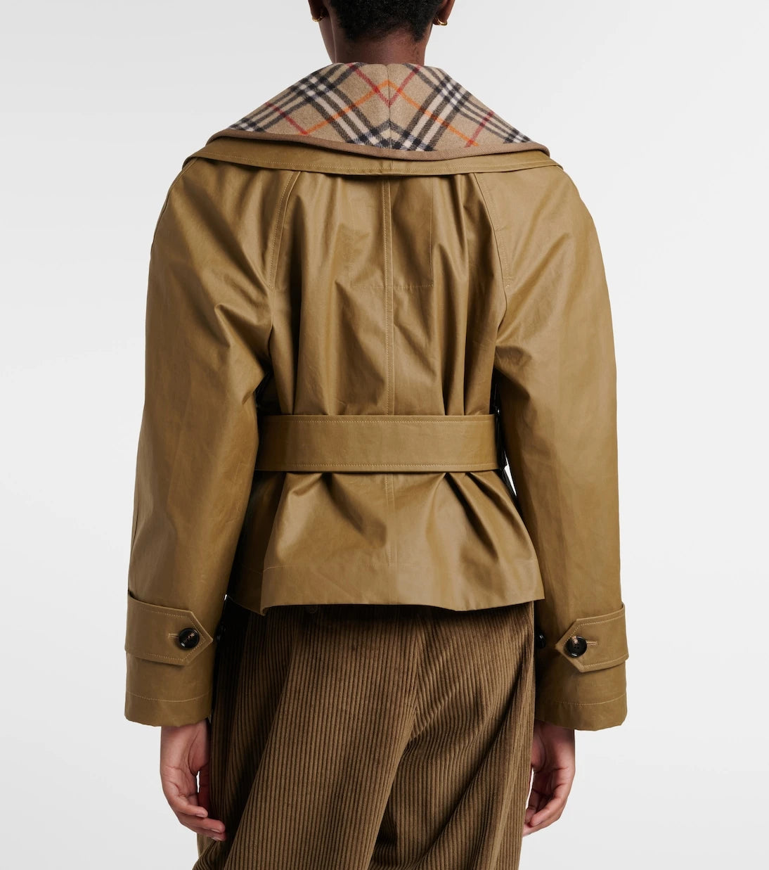 Burberry - سترة قطنية كاروهات من Burberry