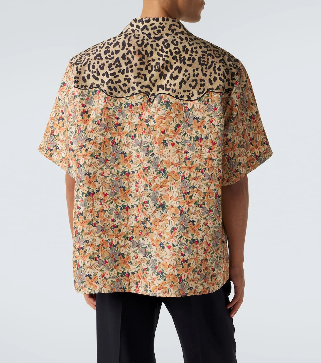 Valentino - Printed silk bowling shirt