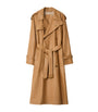 Plongé Leather Castelford Long Trench Coat