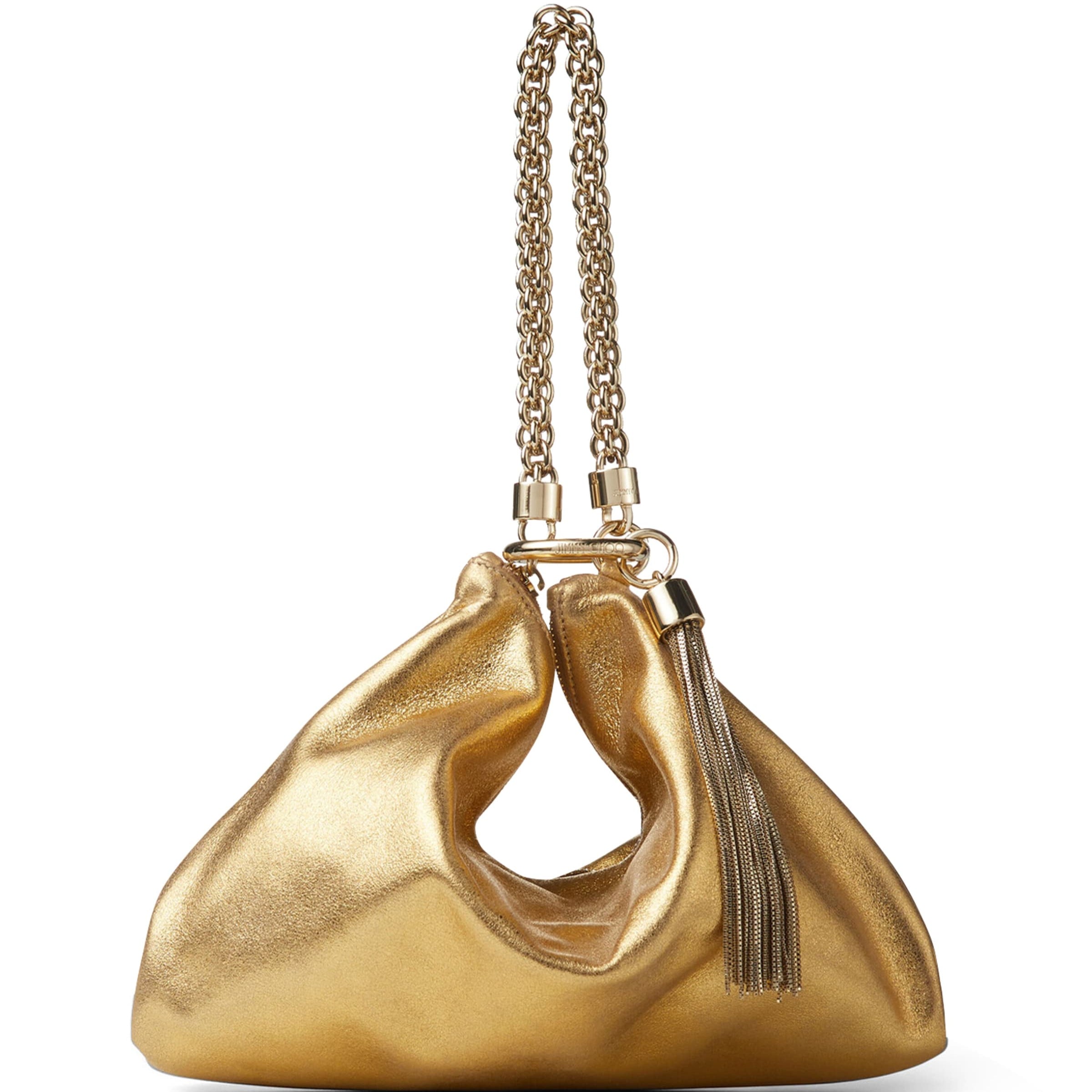 Jimmy Choo Gold Metallic Callie Clutch Bag