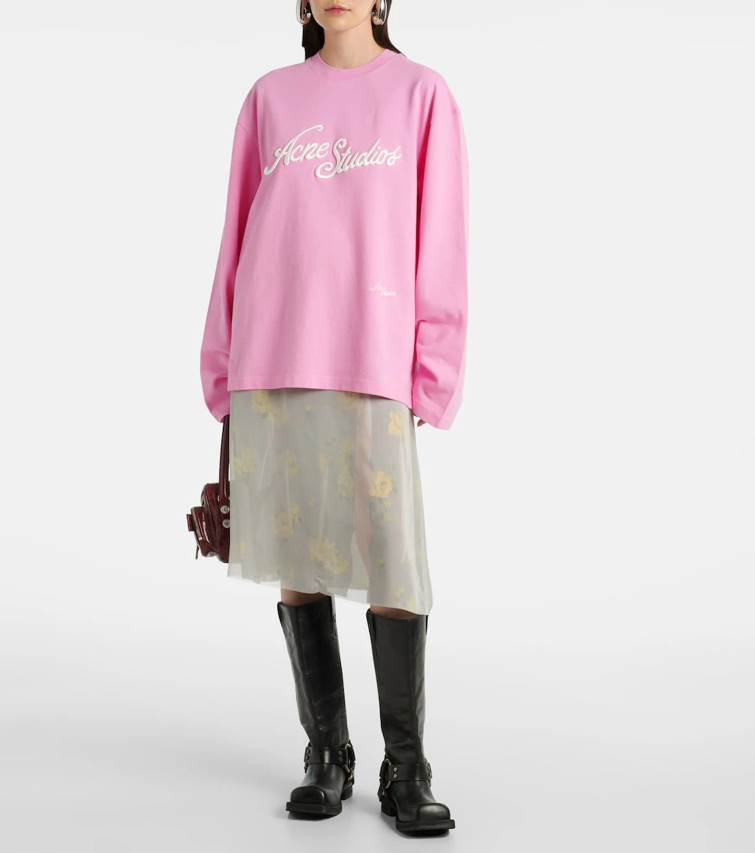 Acne Studios - Logo embroidered cotton jersey T-shirt