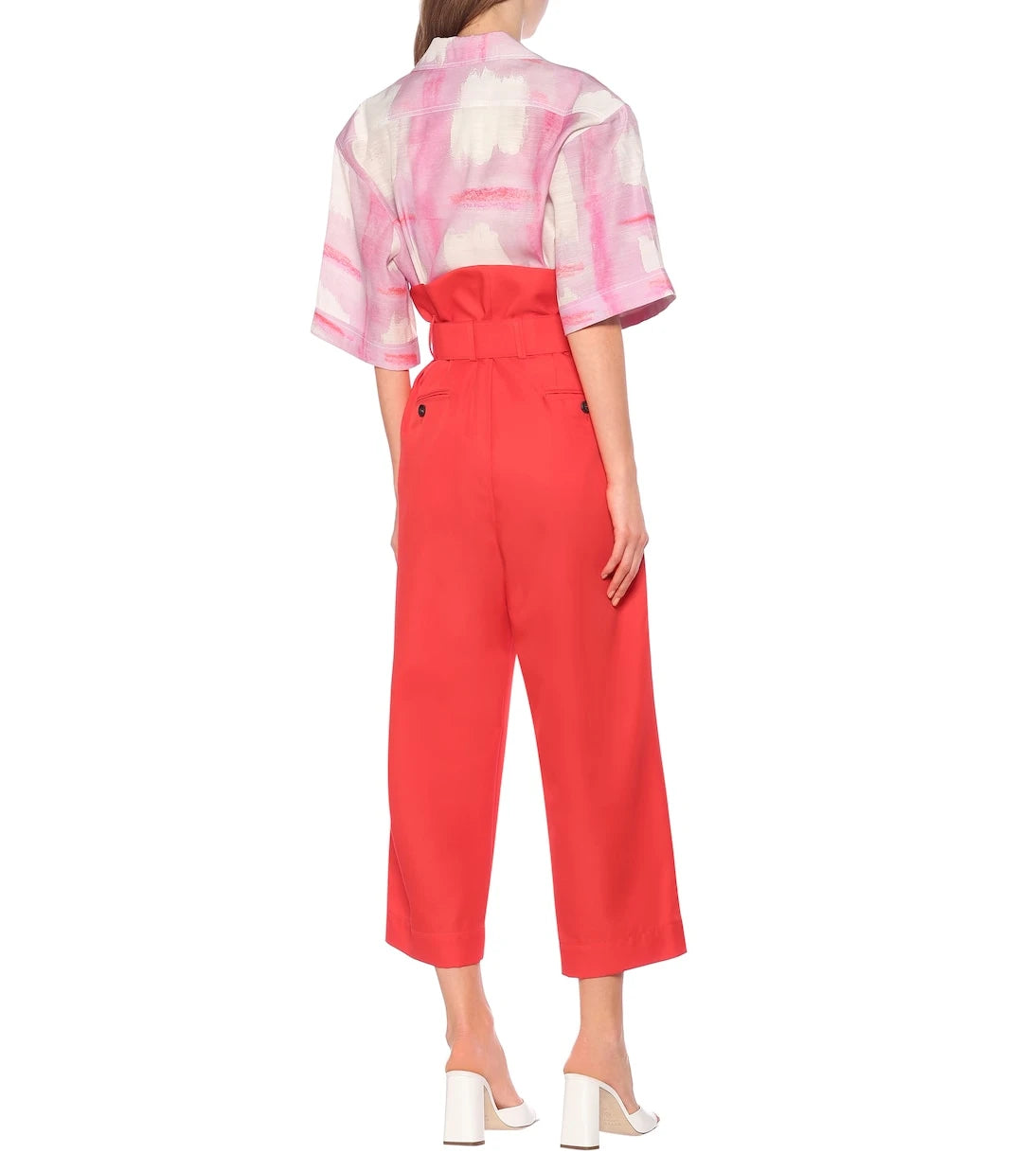 Plan C - High-rise cropped straight pants