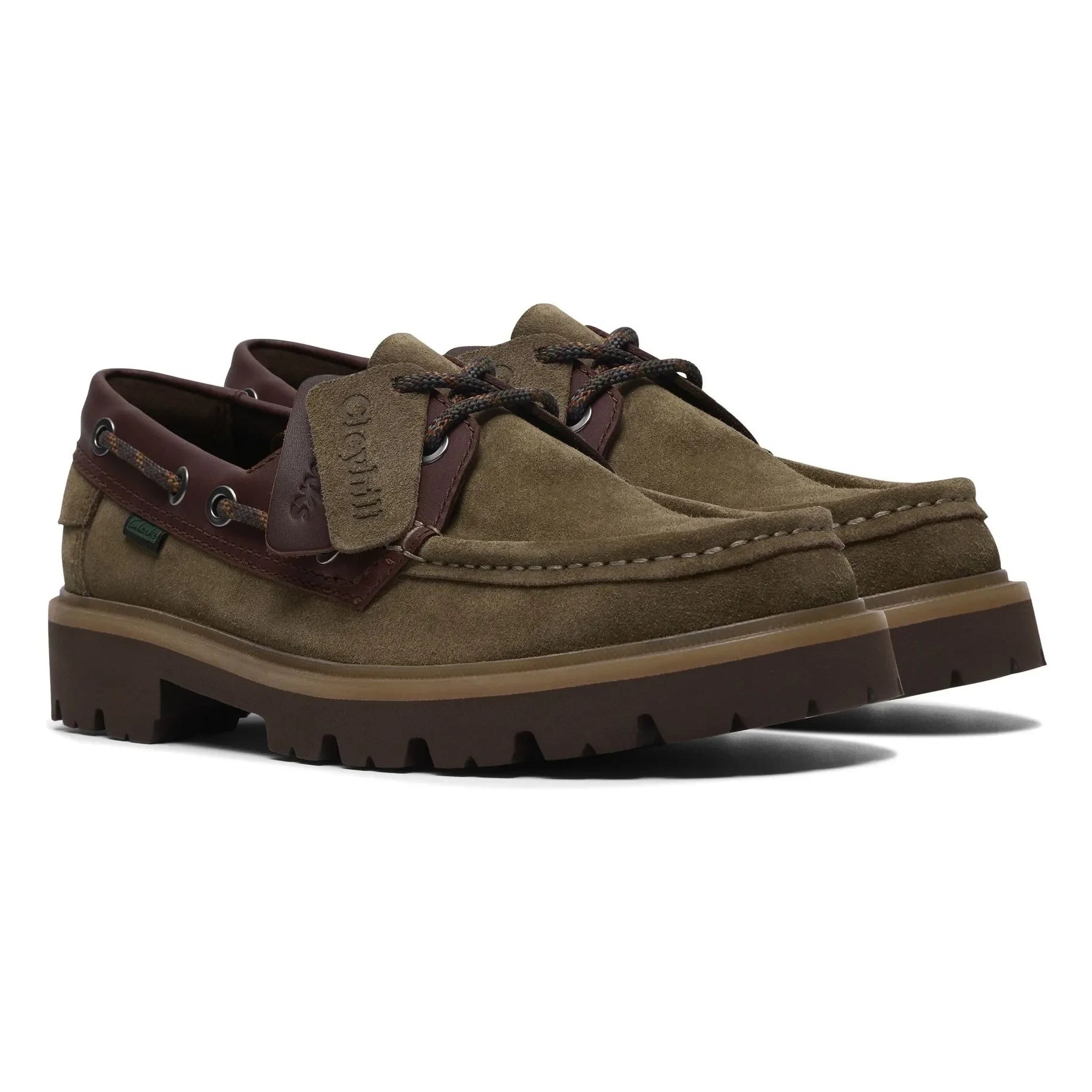 Clarks - Cleyhill Boat Shoes  | Khaki