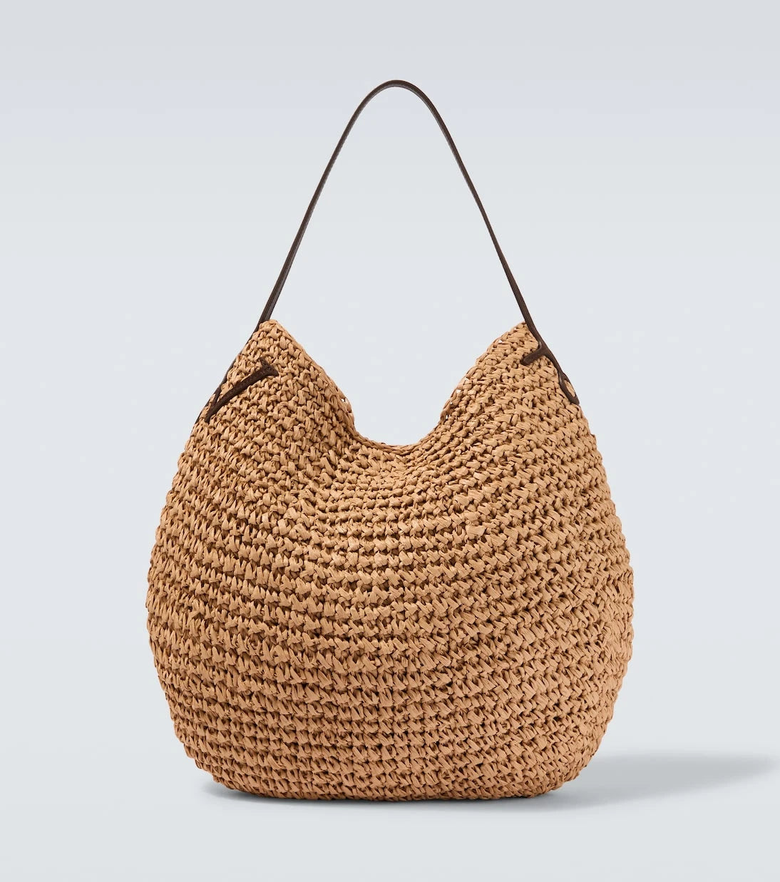 JW Anderson - Bulb XL suede-trimmed raffia bucket bag