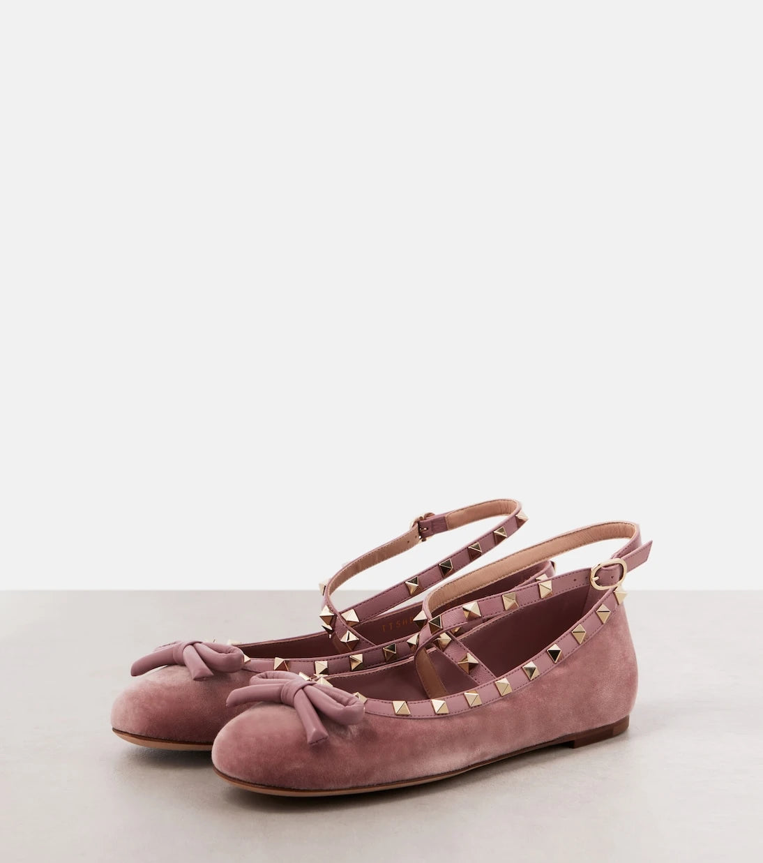 Valentino Garavani - Rockstud velvet ballet flats