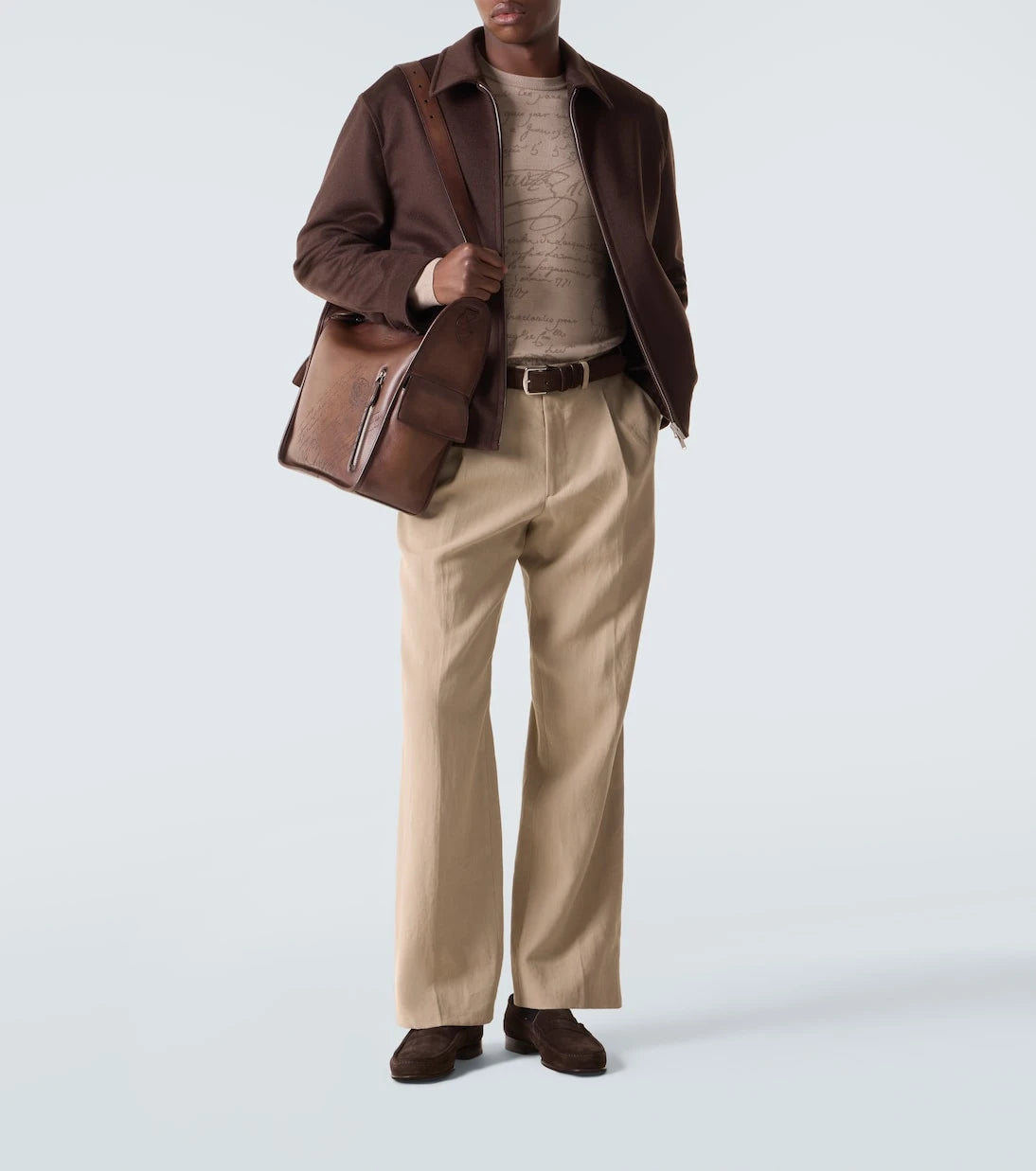 Berluti - Périple Scritto Venezia leather shoulder bag