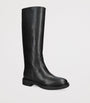Gianvito Rossi Black Leather Ascott Knee-High Boots