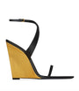 Saint Laurent Black Salomé Wedge Sandals 110