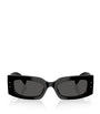 Black Acetate Rectangular Sunglasses