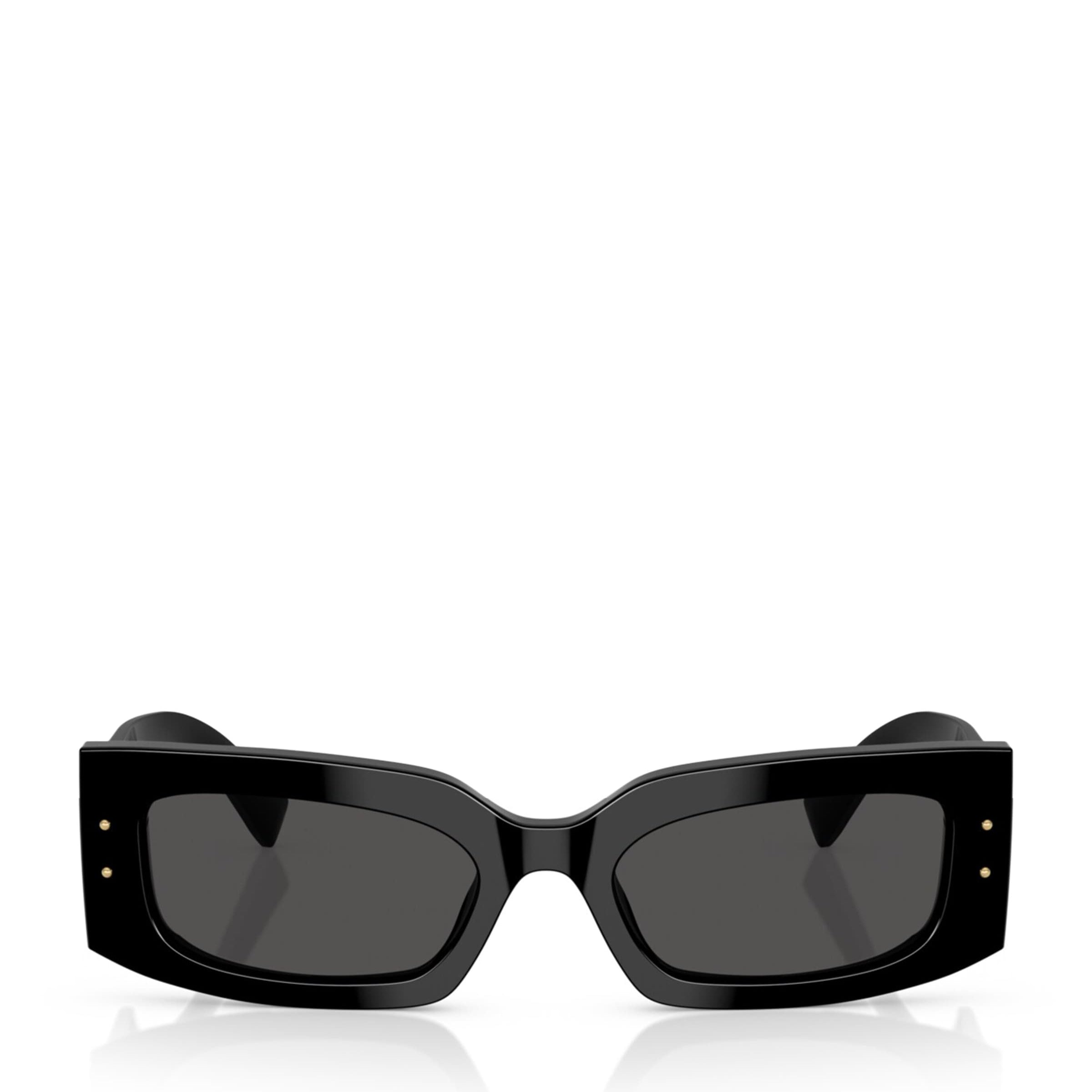 Black Acetate Rectangular Sunglasses
