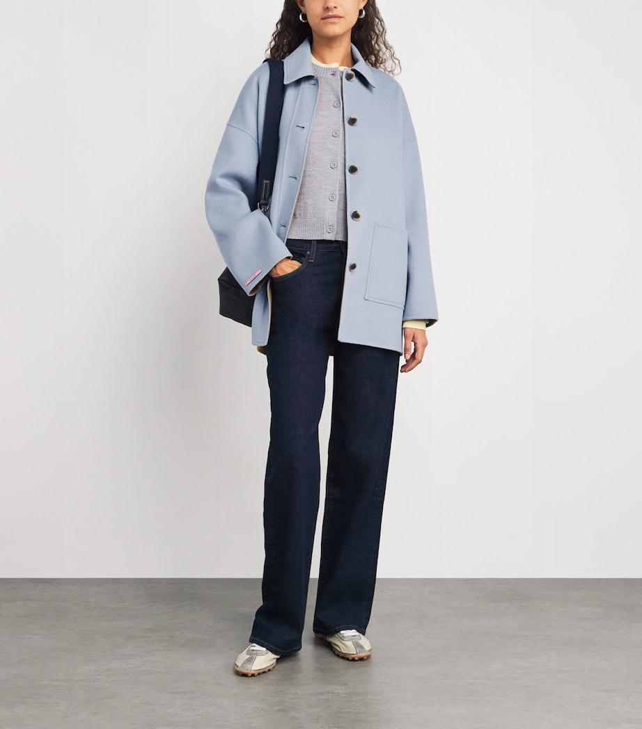 MAX&Co. Blue Wool Coat