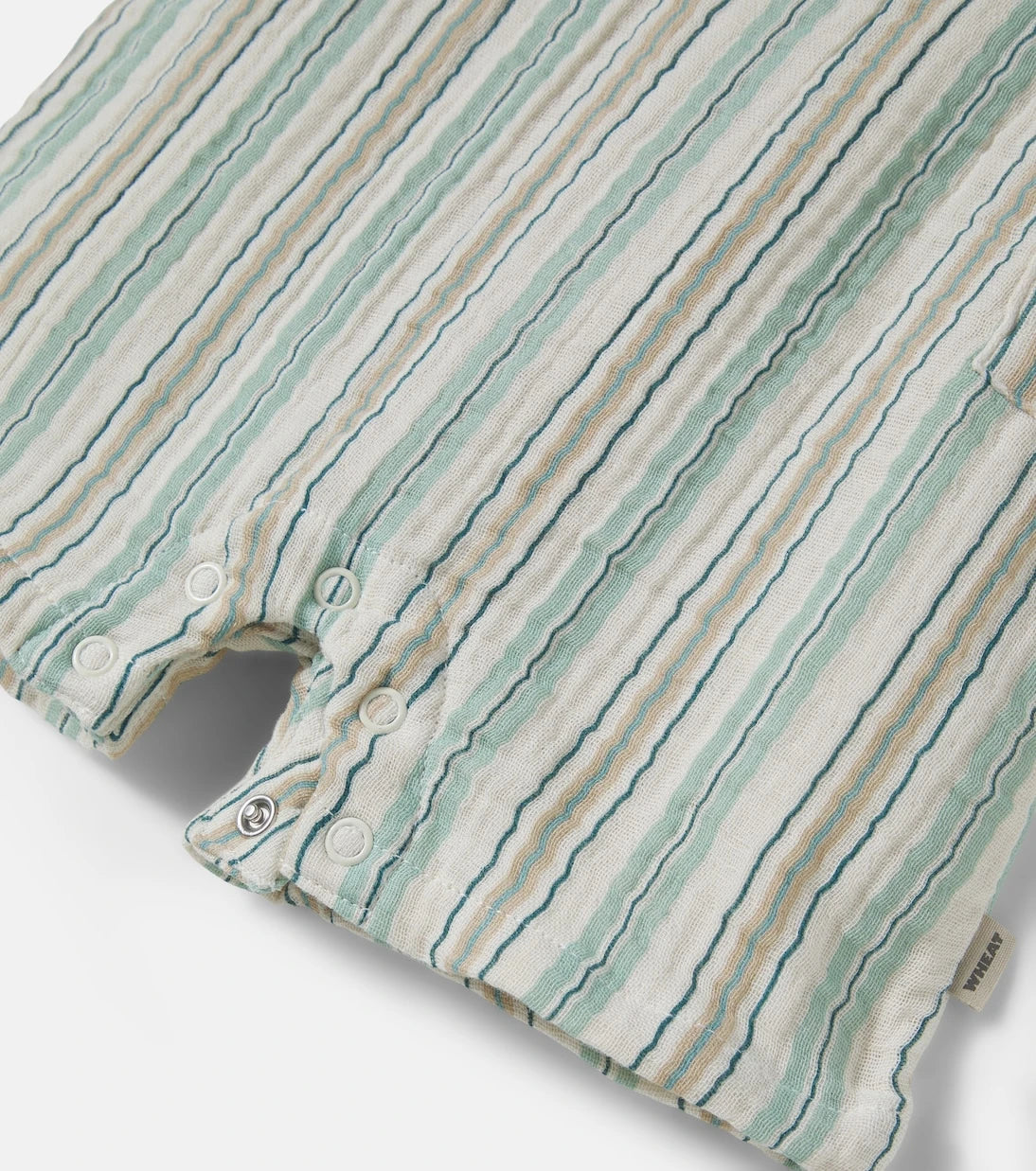 Wheat - Baby Edison striped cotton gauze playsuit