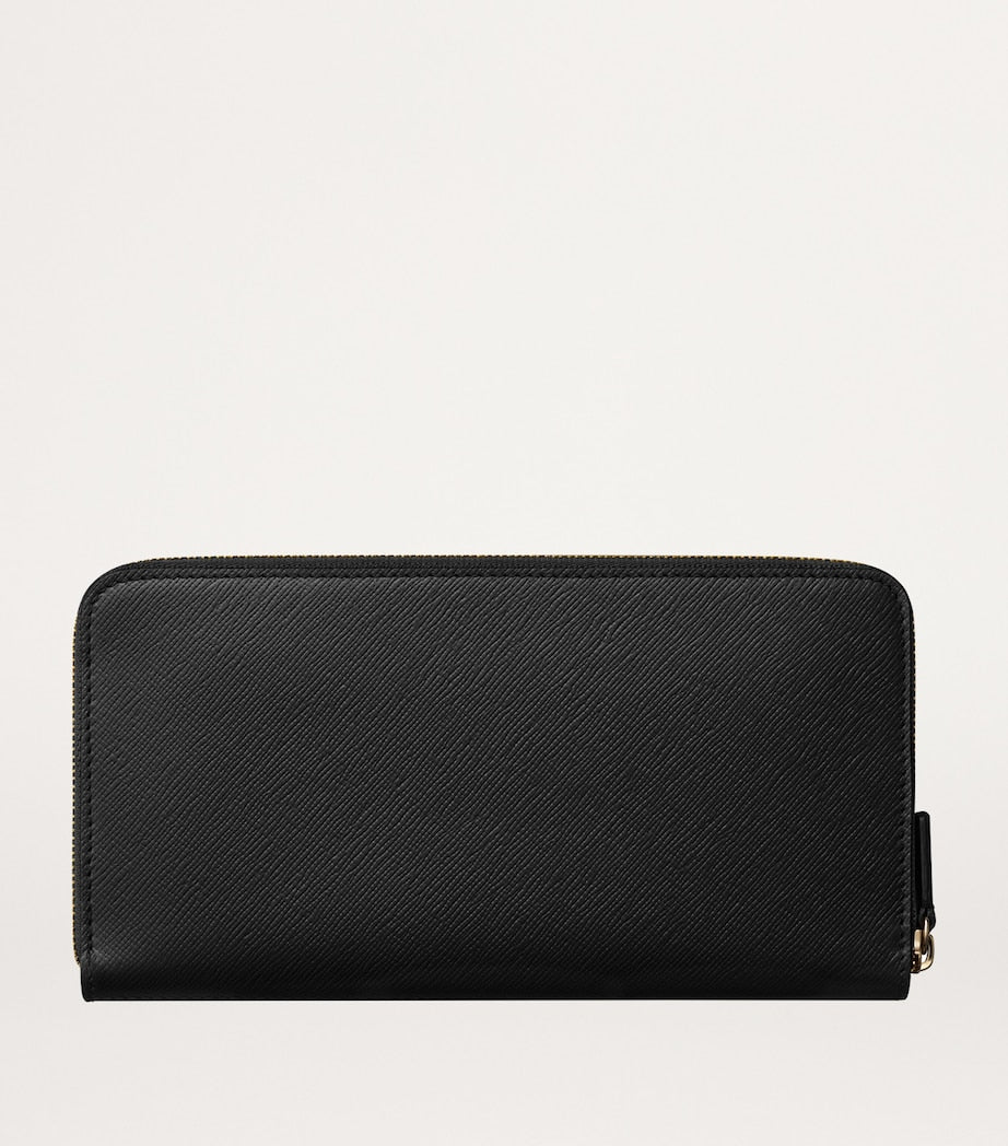 Black Leather C de Cartier International Zipped Wallet