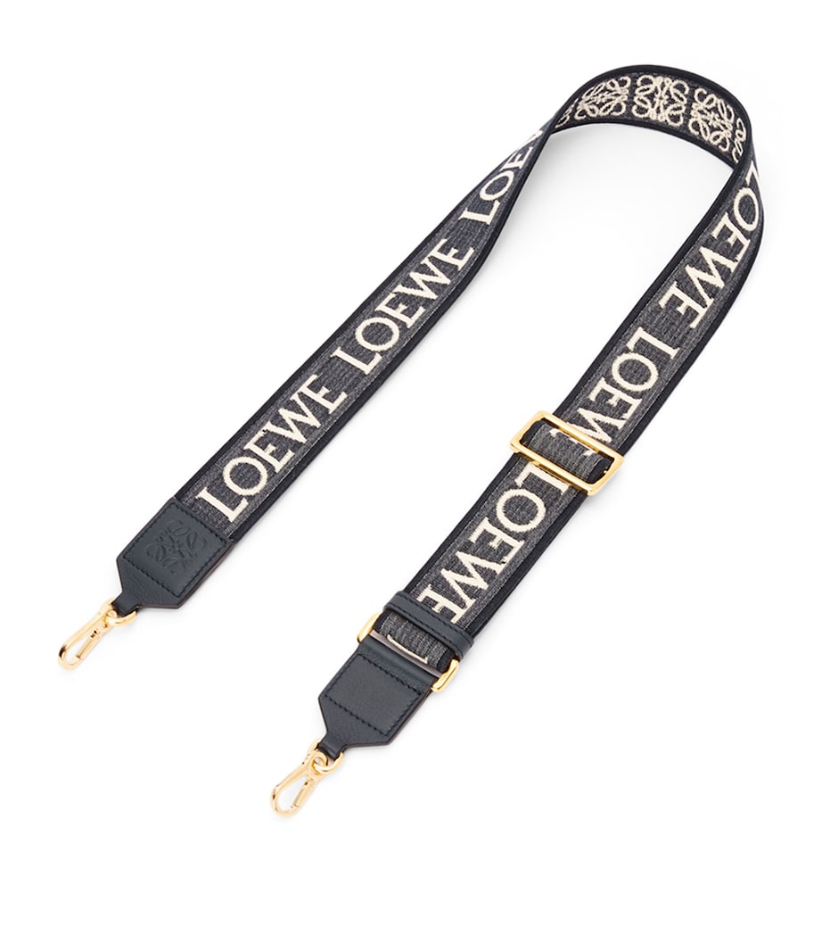 LOEWE Navy Jacquard Anagram Logo Strap