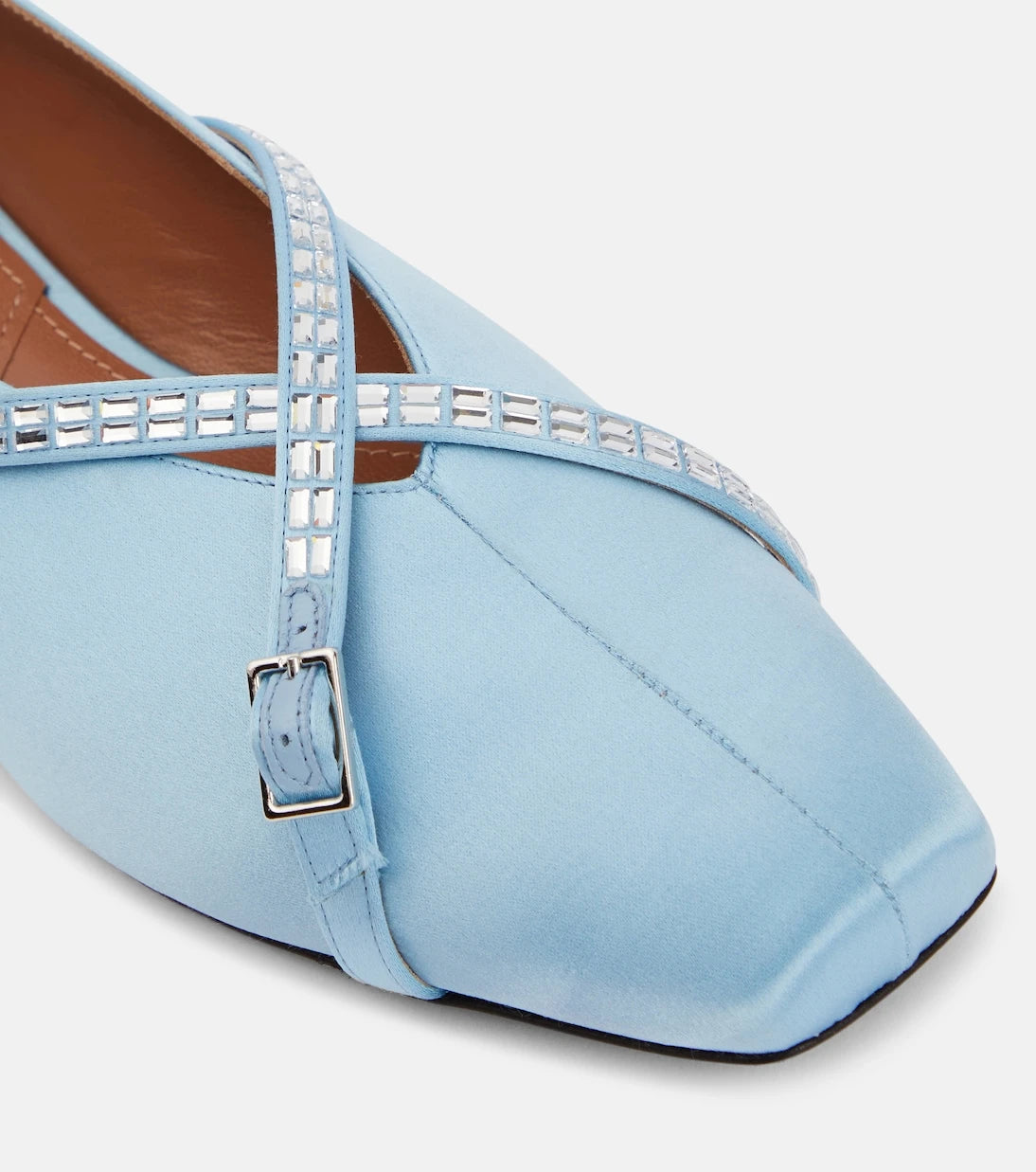 D'Accori - Cara embellished satin ballet flats
