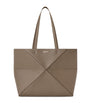 Medium Leather Puzzle Fold Tote Bag