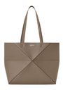 Medium Leather Puzzle Fold Tote Bag