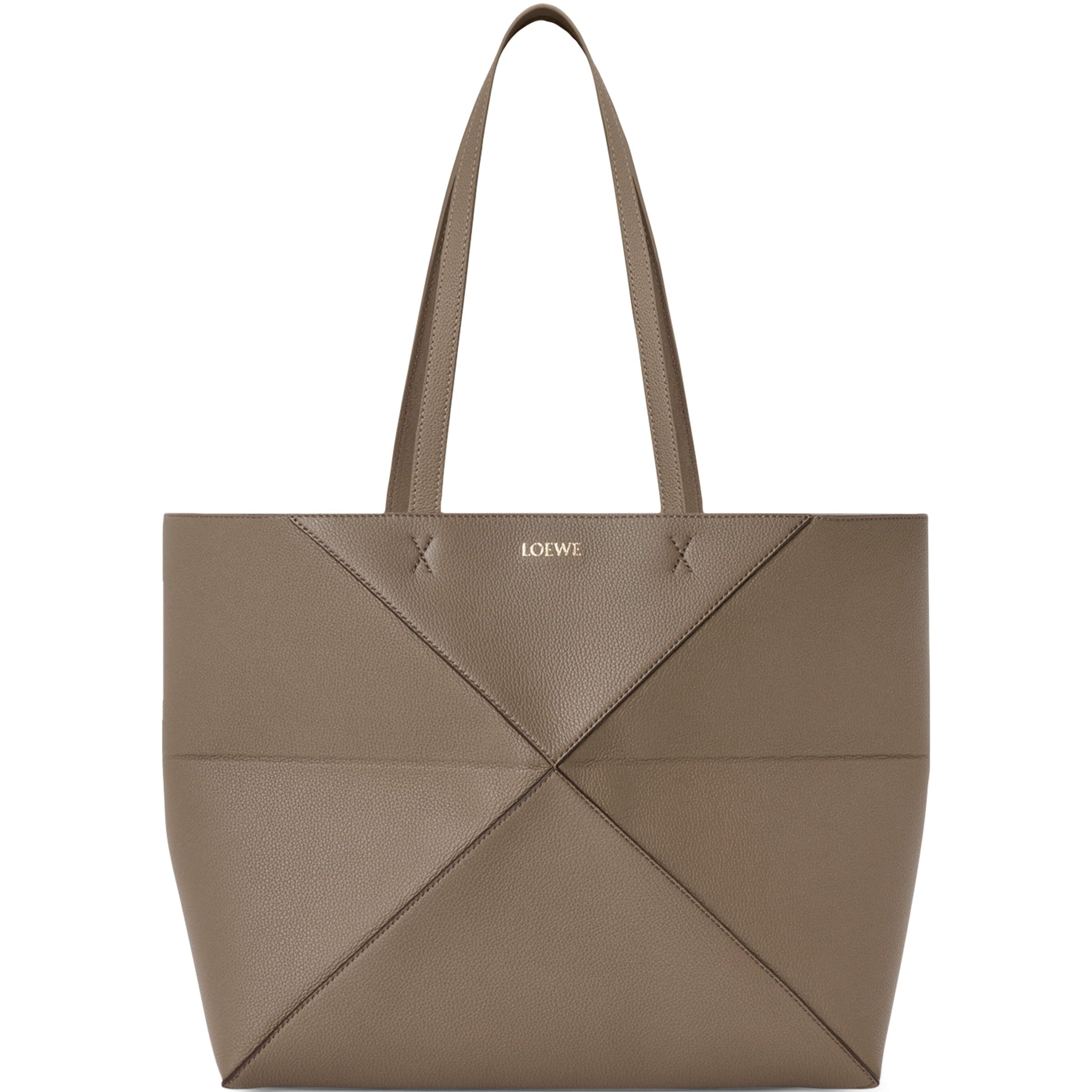 Medium Leather Puzzle Fold Tote Bag