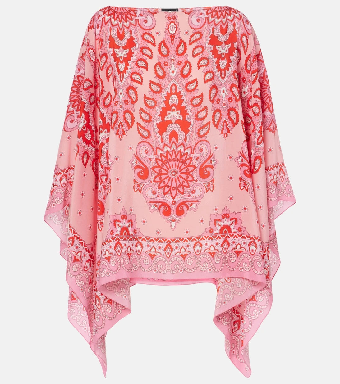 Etro - Printed silk poncho