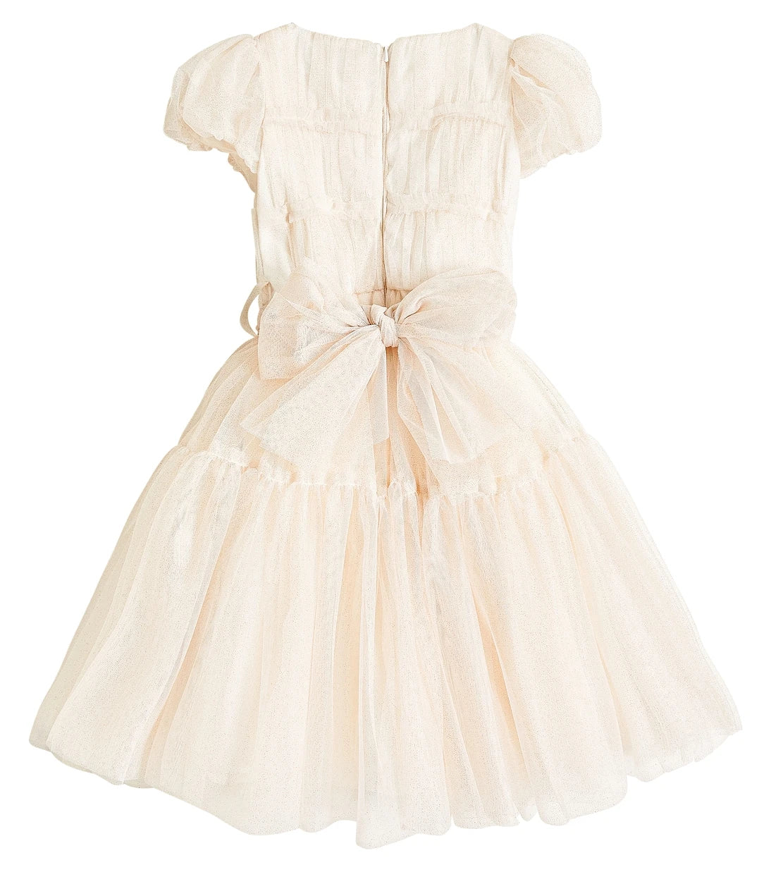 Monnalisa - Glitter tiered tulle dress