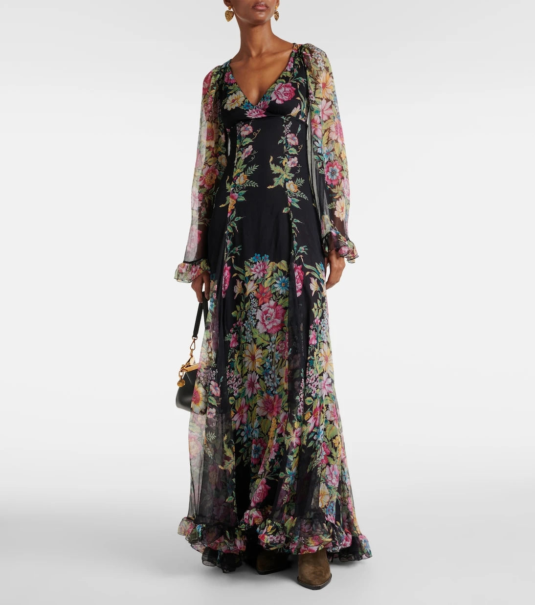 Etro - Floral silk chiffon gown