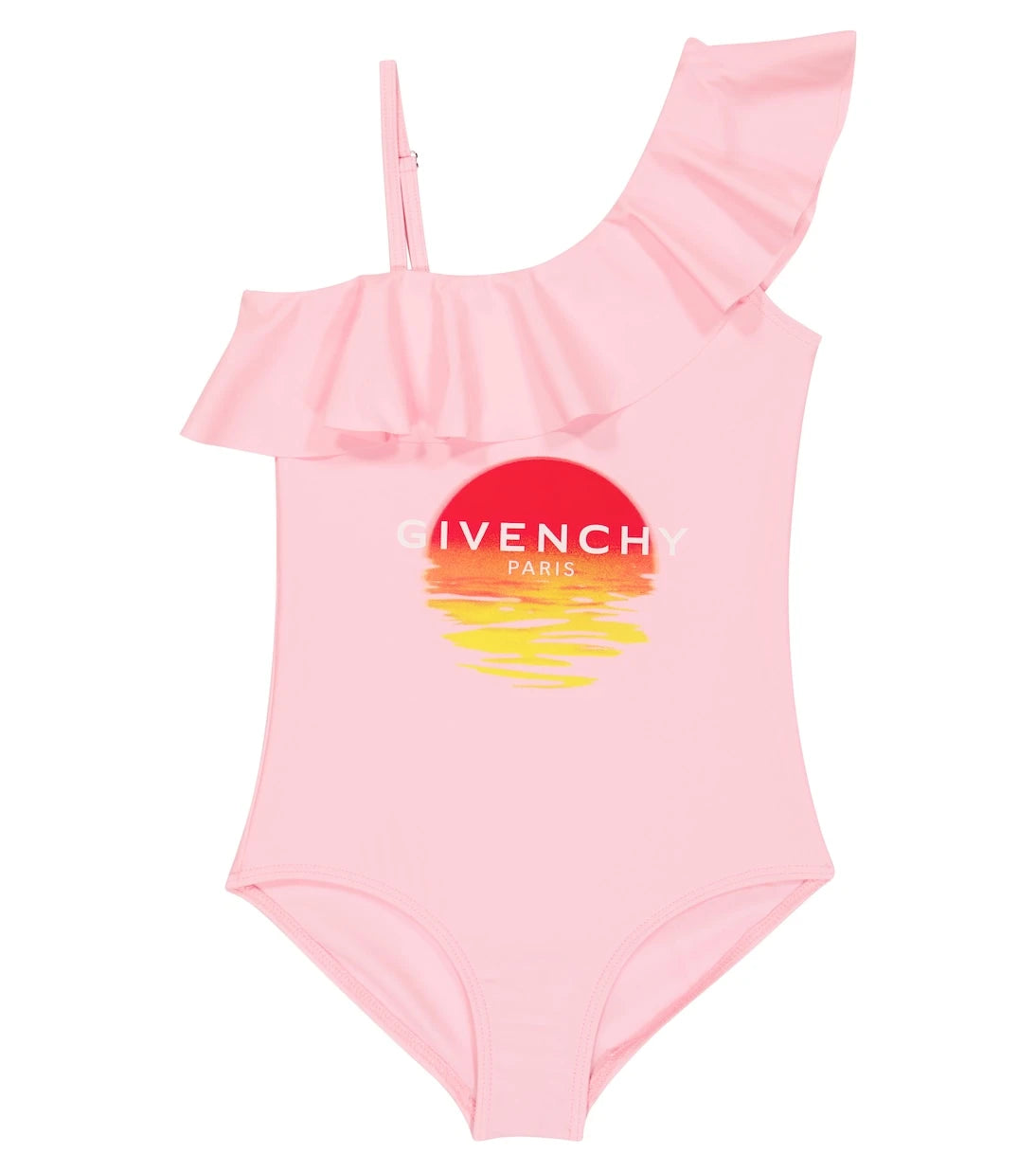Givenchy Kids - Asimetrik fırfırlı mayo