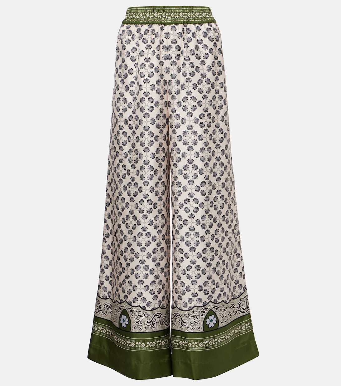 La DoubleJ - Printed silk twill palazzo pants