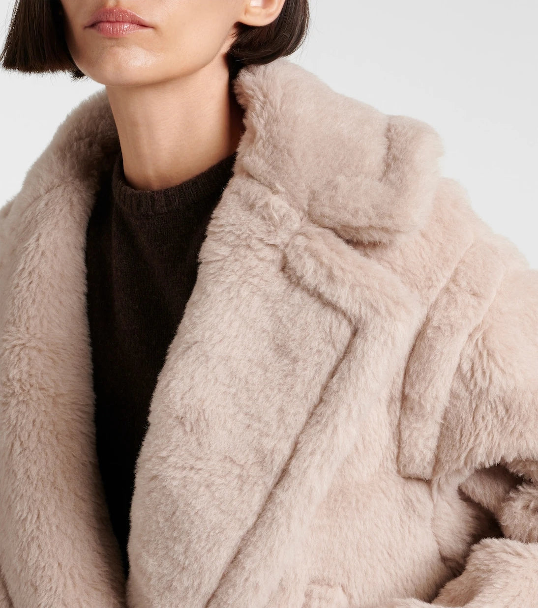 Max Mara - Radice alpaca, wool, and silk teddy jacket