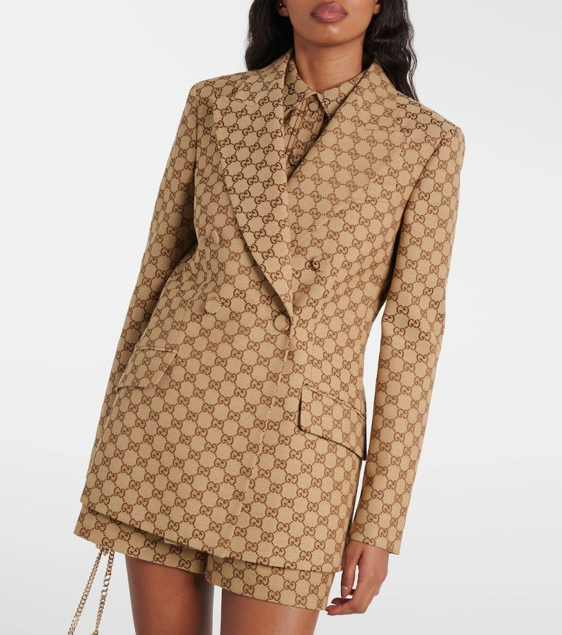 Gucci - GG Canvas double-breasted blazer