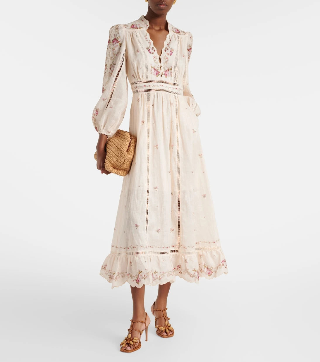 Zimmermann - Patience floral linen midi dress