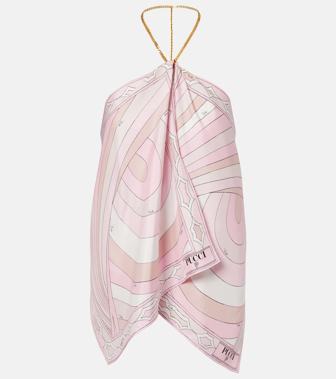 Pucci - Iride halterneck silk twill top