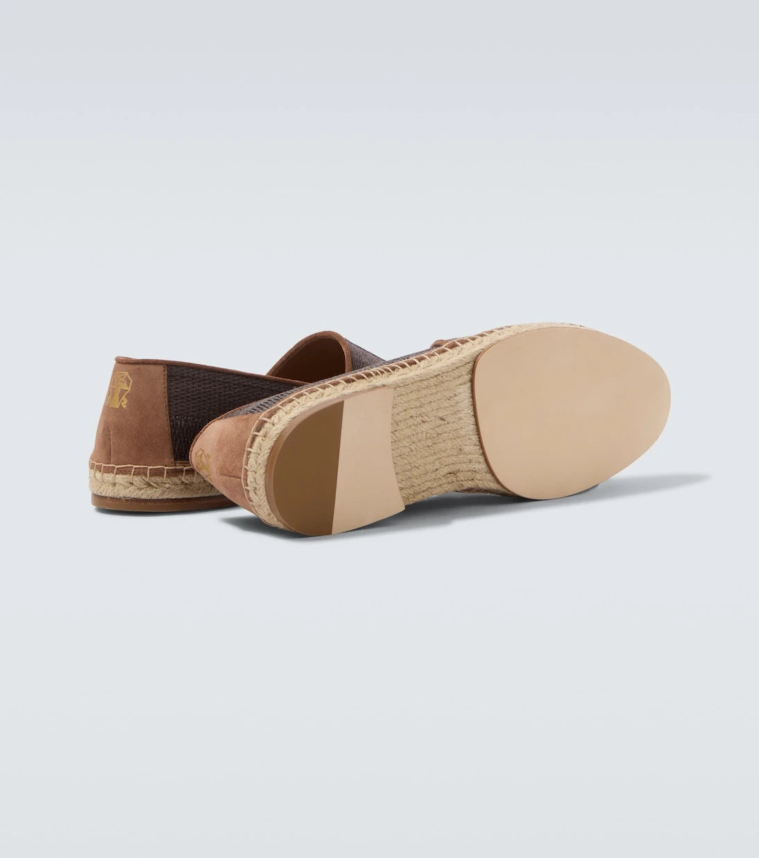Brunello Cucinelli - Leather-trimmed espadrilles