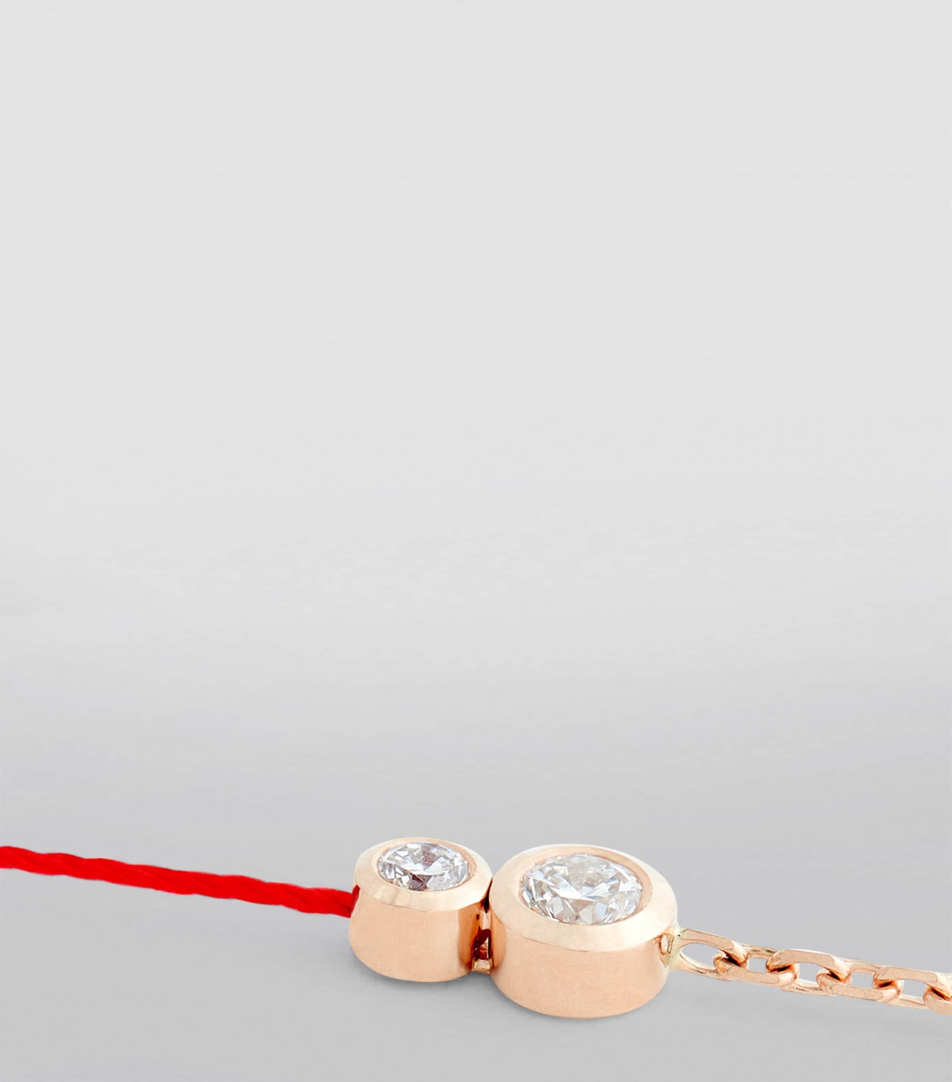 Rose Gold and Diamond Infinite String-Chain Bracelet