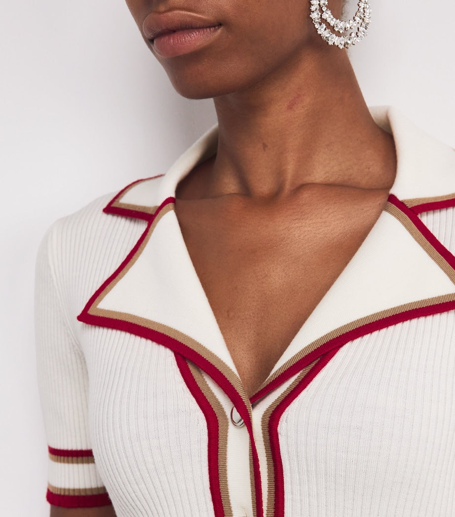 Virgin Wool Mini Shirt Dress 9054 WHITE