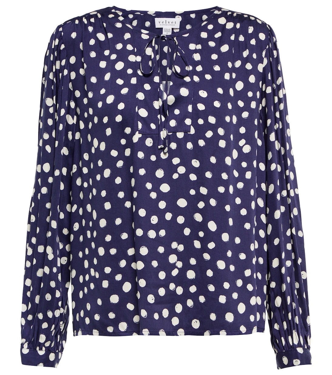 Velvet - Marlow polka-dot satin top