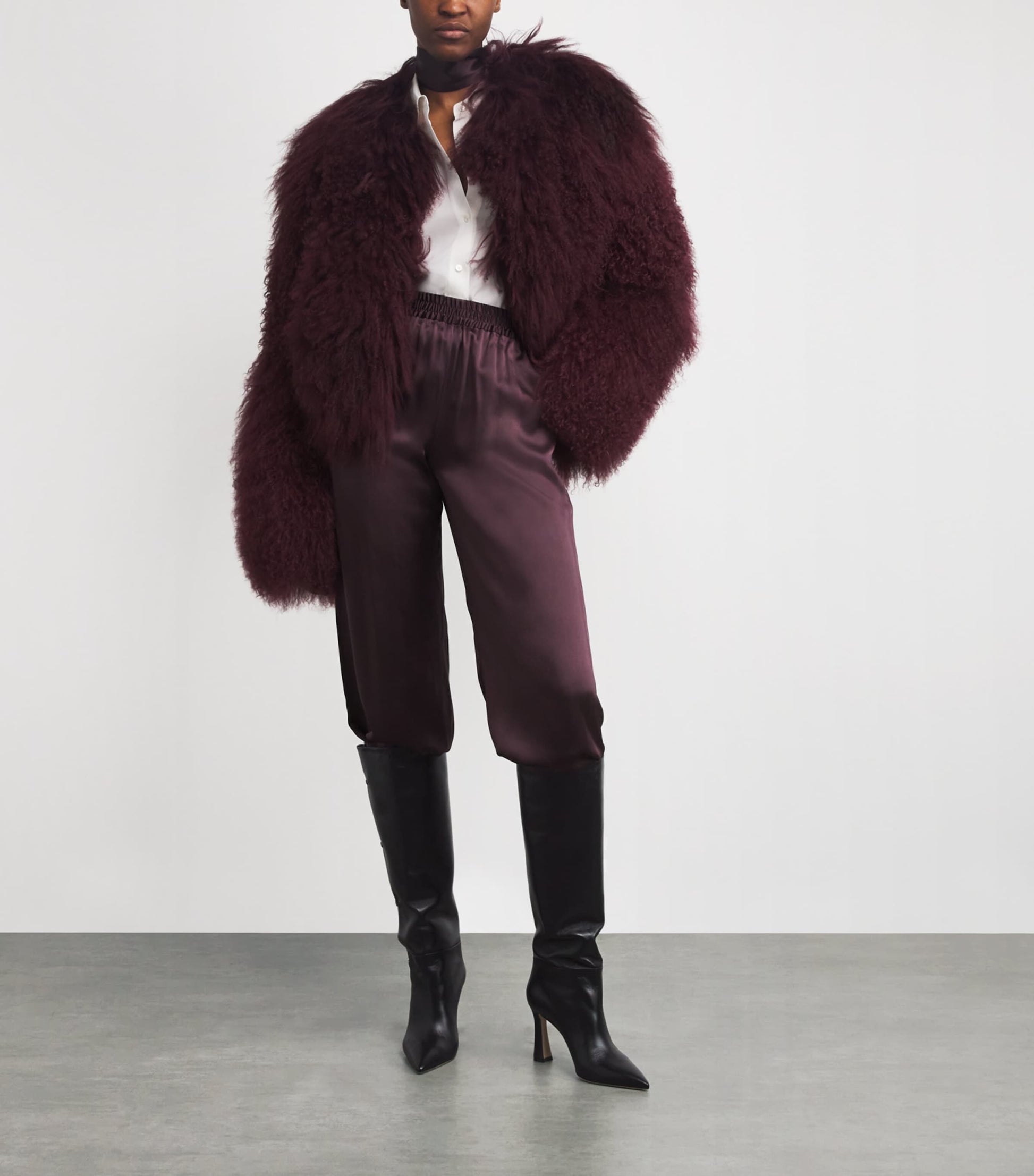 Black Leather Nolan Knee-High Boots 90