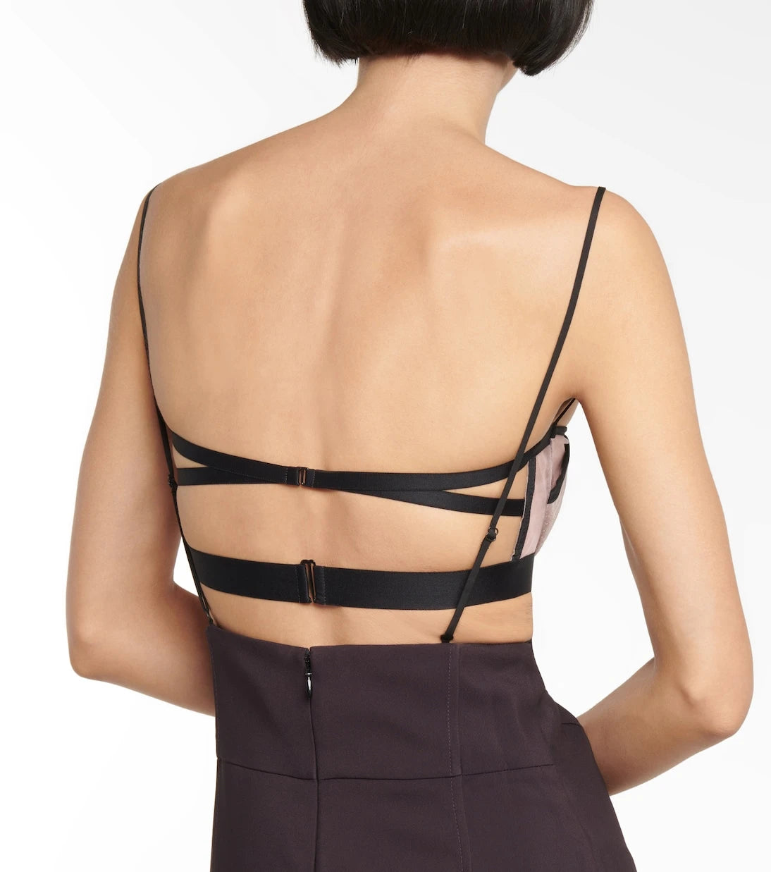 Nensi Dojaka - Cutout mesh-paneled minidress