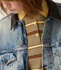 Turquoise Denim Blouson Jacket