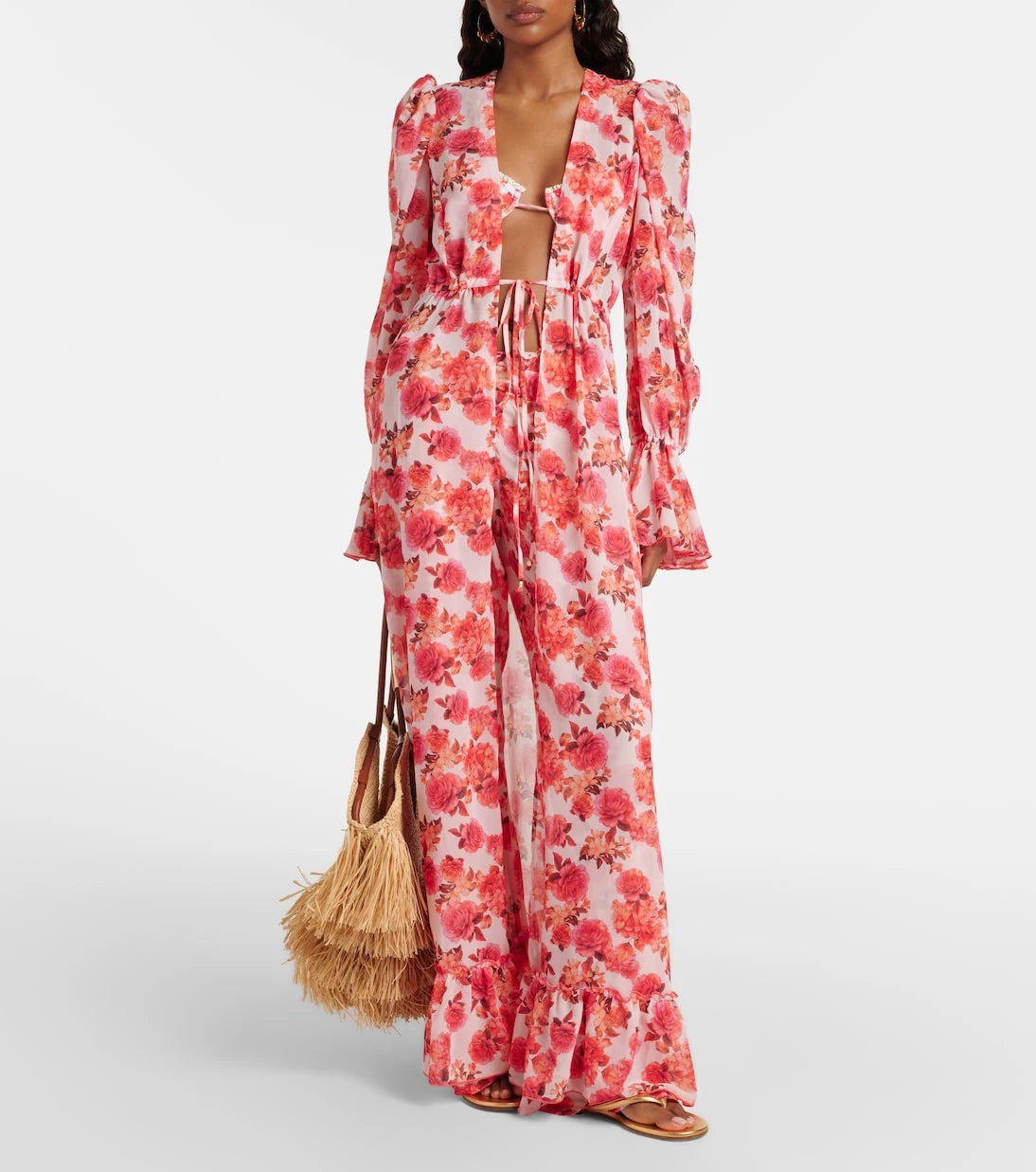 Bananhot - Bowie floral flared pants