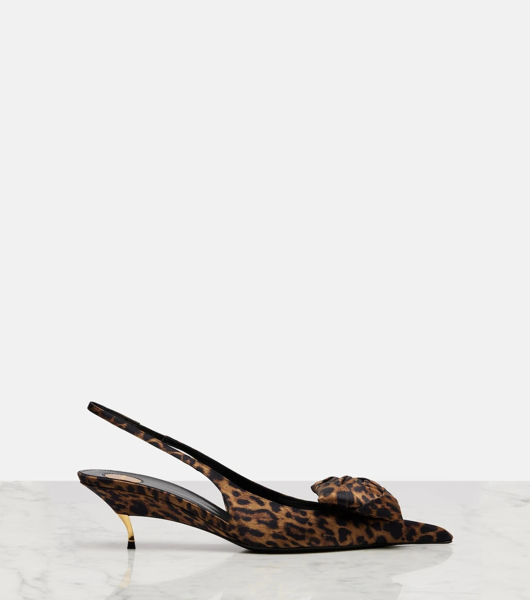 Saint Laurent - Dakota 50 leopard-print slingback pumps
