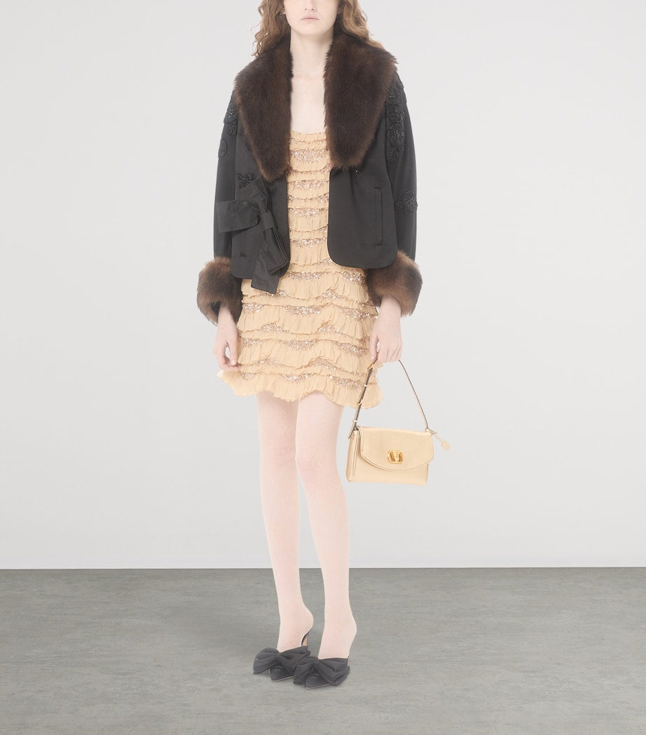 Small Leather DeVain Shoulder Bag