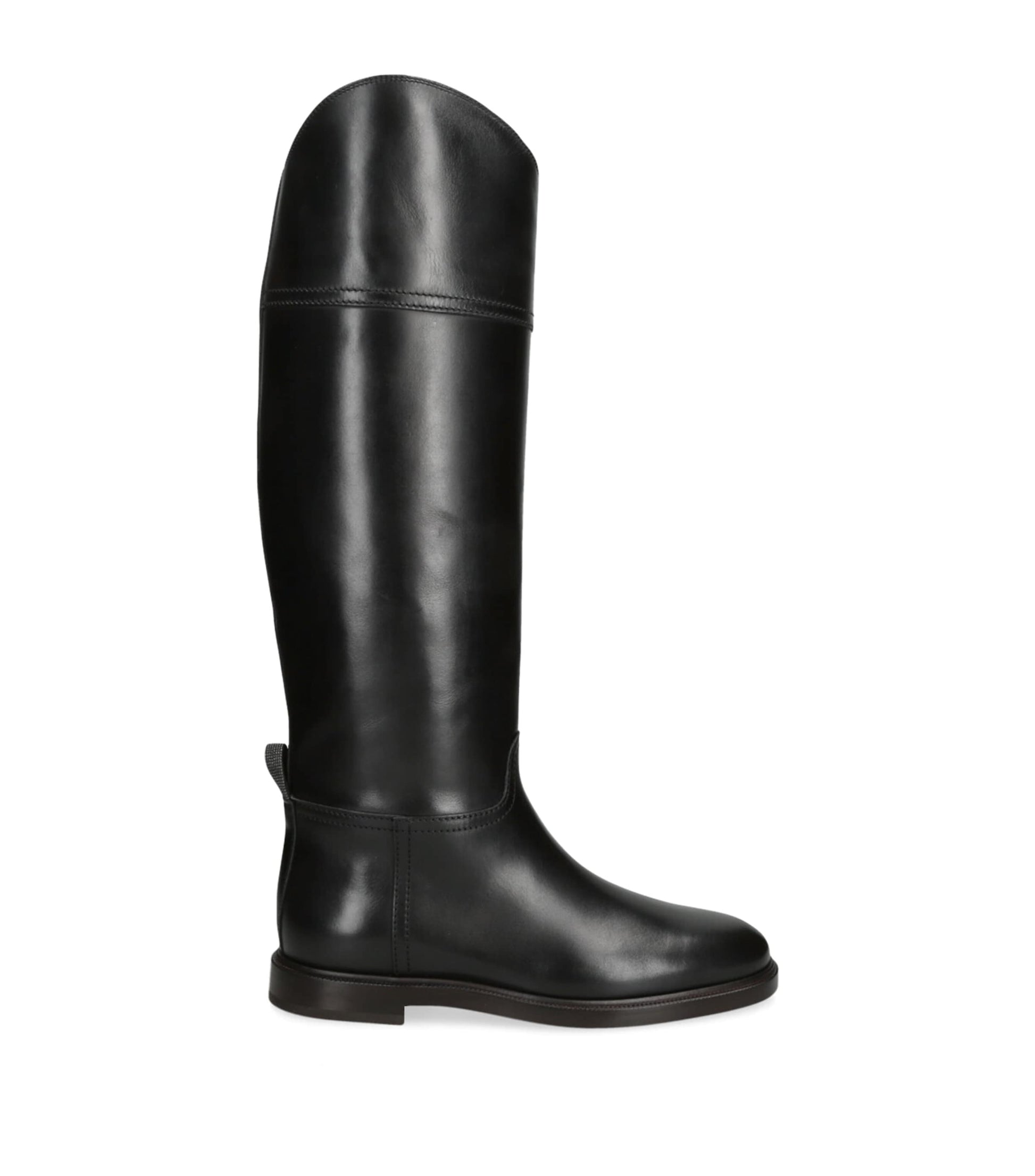 Black Leather Riding Boots