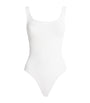 White Square-Neck Swimsuit