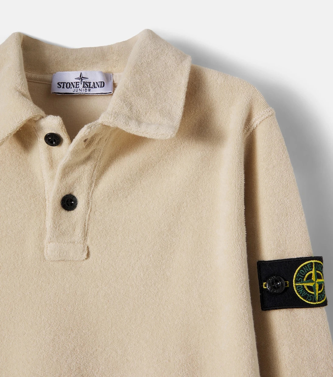 Stone Island Junior - Compass cotton terry polo sweater