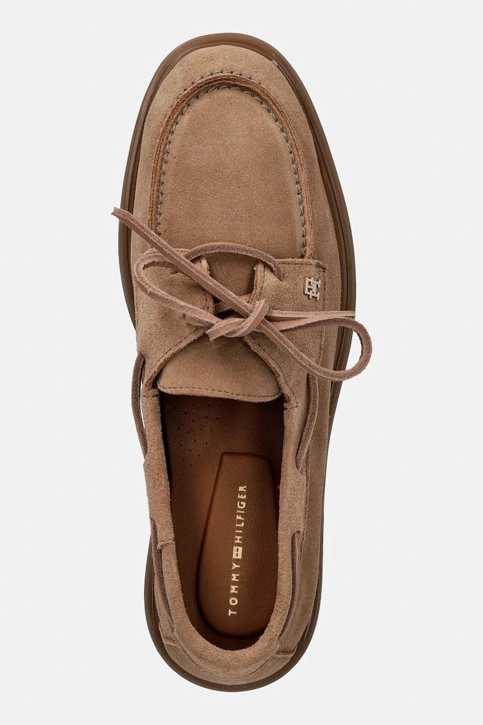 Tommy Hilfiger Kadın Süet Mokasen LIGHT SUEDE BOAT SHOE